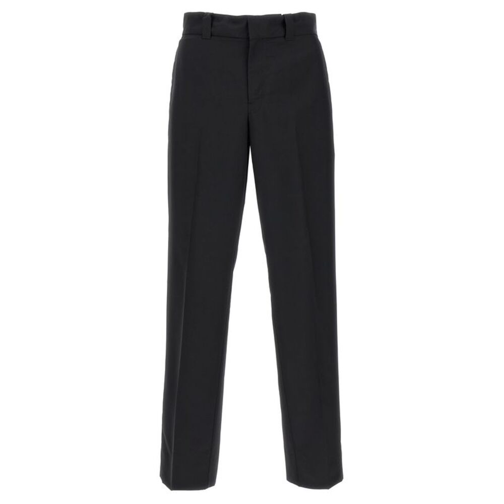 Prada Black Virgin Wool Casual Men's Pants
